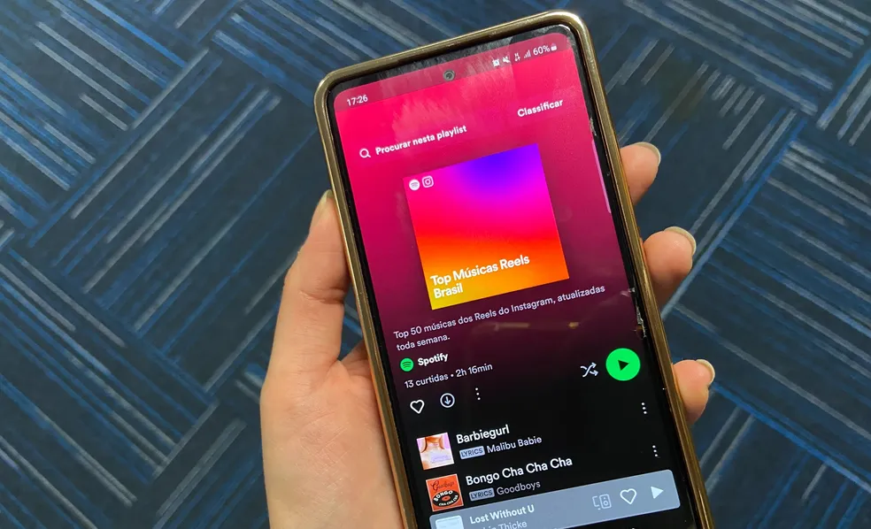Spotify lança playlist com músicas em alta no reels do Instagram